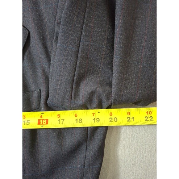 Britches of Georgetowne Blazer Jacket 40R Wool Charcoal Pinstripe Coat - Picture 5 of 13